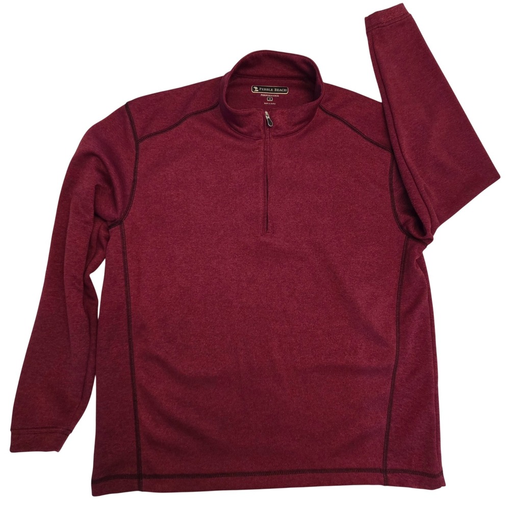 Pebble Beach Performance Quarter Zip Pullover Men's Size M Golf Athletic‎